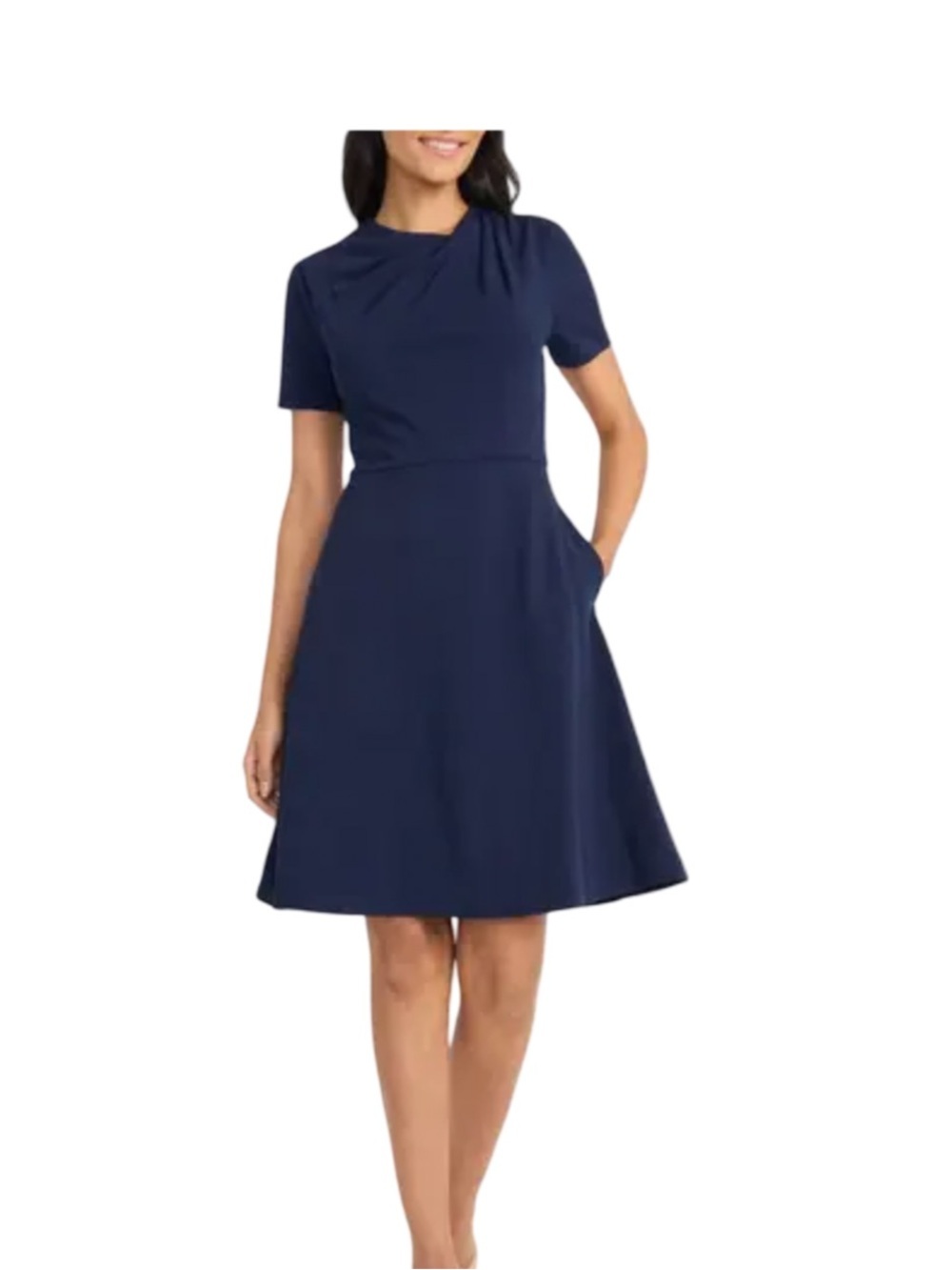 Maggy London Navy Fit & Flare Short Sleeve Dress NWT Size 12
